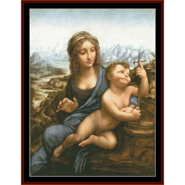 Counted Cross Stitch Pattern: Madonna with Yarnwinder by Leonardo da Vinci – Cross Stitch Collectibles