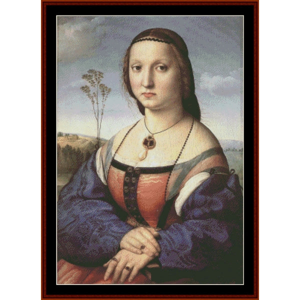 Counted Cross Stitch Pattern: Magdalena Doni by Raphael – Cross Stitch Collectibles