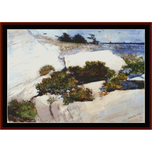 Counted Cross Stitch Pattern: Maine Cliffs by Winslow Homer – Cross Stitch Collectibles