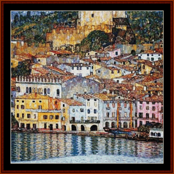 Counted Cross Stitch Pattern: Malcesine am Gardasee by Gustav Klimt – Cross Stitch Collectibles