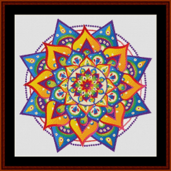 Counted Cross Stitch Pattern: Mandala 108 - Cross Stitch Collectibles