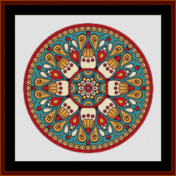 Counted Cross Stitch Pattern: Mandala 122 - Cross Stitch Collectibles
