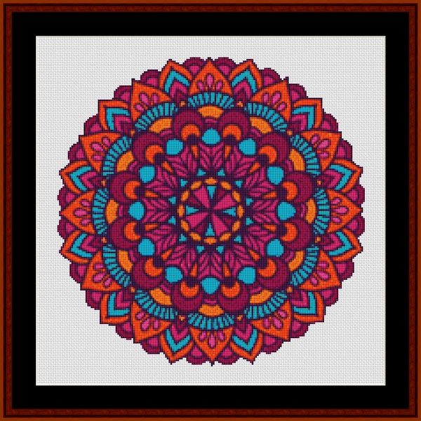 Counted Cross Stitch Pattern: Mandala 124 -  Cross Stitch Collectibles