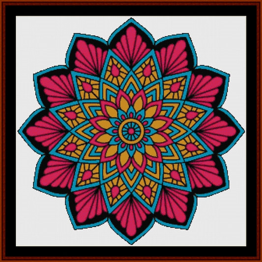 Counted Cross Stitch Pattern: Mandala 12 – Large - Cross Stitch Collectibles