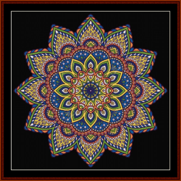 Counted Cross Stitch Pattern: Mandala 1 - Cross Stitch Collectibles