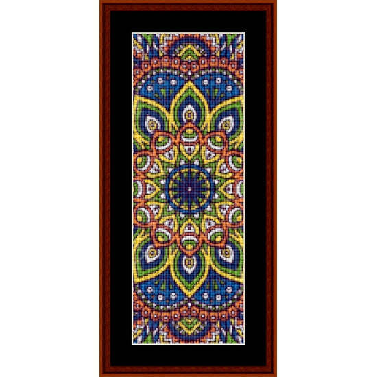 Counted Cross Stitch Pattern: Mandala 1 Bookmark - Cross Stitch Collectibles