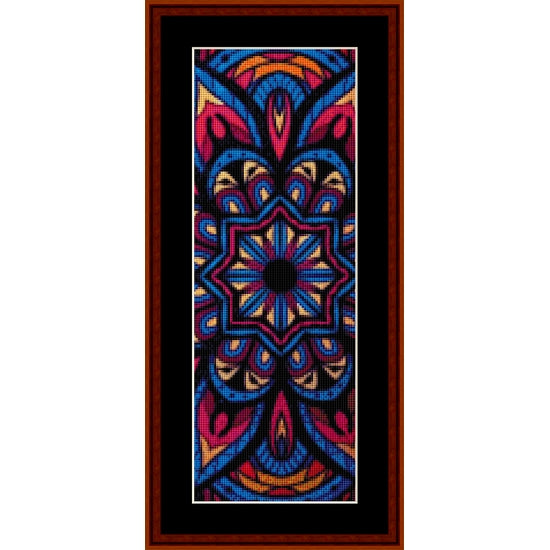 Counted Cross Stitch Pattern: Mandala 25 Bookmark - Cross Stitch Collectibles