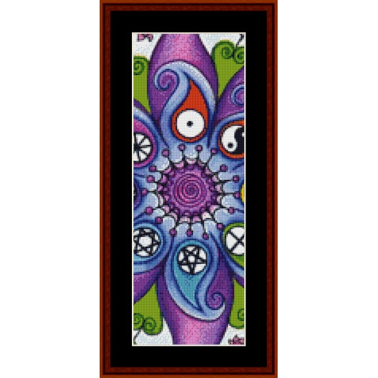 Counted Cross Stitch Pattern: Mandala 28 Bookmark - Cross Stitch Collectibles
