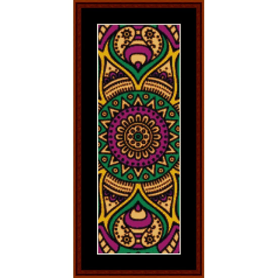 Counted Cross Stitch Pattern: Mandala 32 Bookmark - Cross Stitch Collectibles
