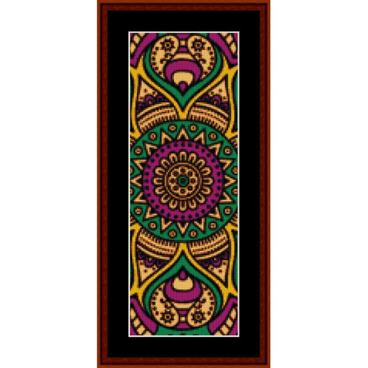 Counted Cross Stitch Pattern: Mandala 32 Bookmark - Cross Stitch Collectibles