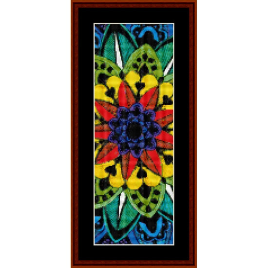 Counted Cross Stitch Pattern: Mandala 34 Bookmark - Cross Stitch Collectibles