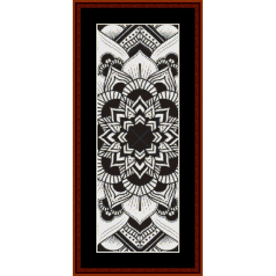 Counted Cross Stitch Pattern: Mandala 3 Bookmark - Cross Stitch Collectibles