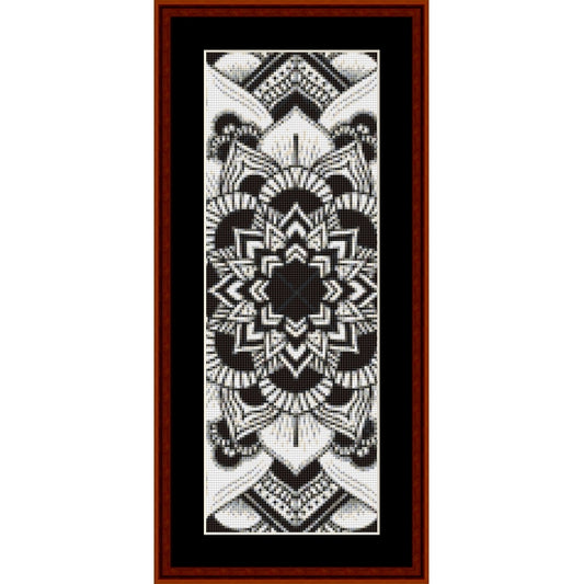 Counted Cross Stitch Pattern: Mandala 3 Bookmark - Cross Stitch Collectibles