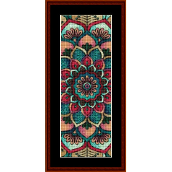 Counted Cross Stitch Pattern: Mandala 6 Bookmark - Cross Stitch Collectibles