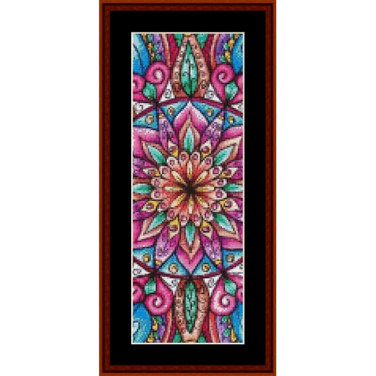 Counted Cross Stitch Pattern: Mandala 8 Bookmark - Cross Stitch Collectibles