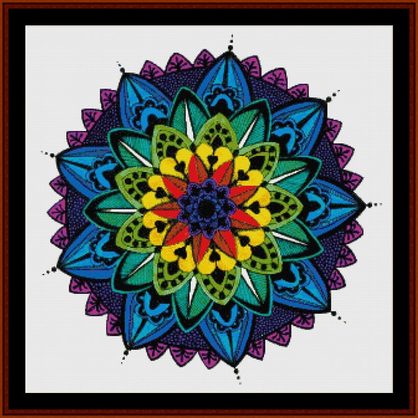 Counted Cross Stitch Pattern: Mandala Mandala 34 (Large) - Cross Stitch Collectibles