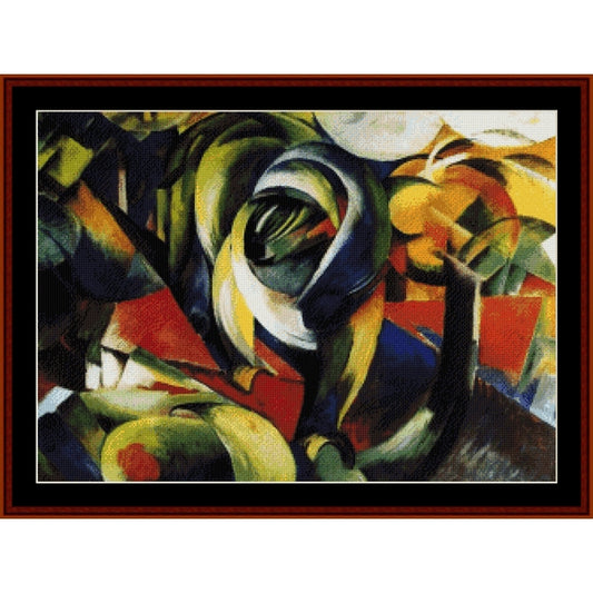 Counted Cross Stitch Pattern: Mandril by Franz Marc - Cross Stitch Collectibles
