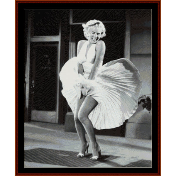 Counted Cross Stitch Pattern: Marilyn's Skirt II, Marilyn Monroe - Cross Stitch Collectibles