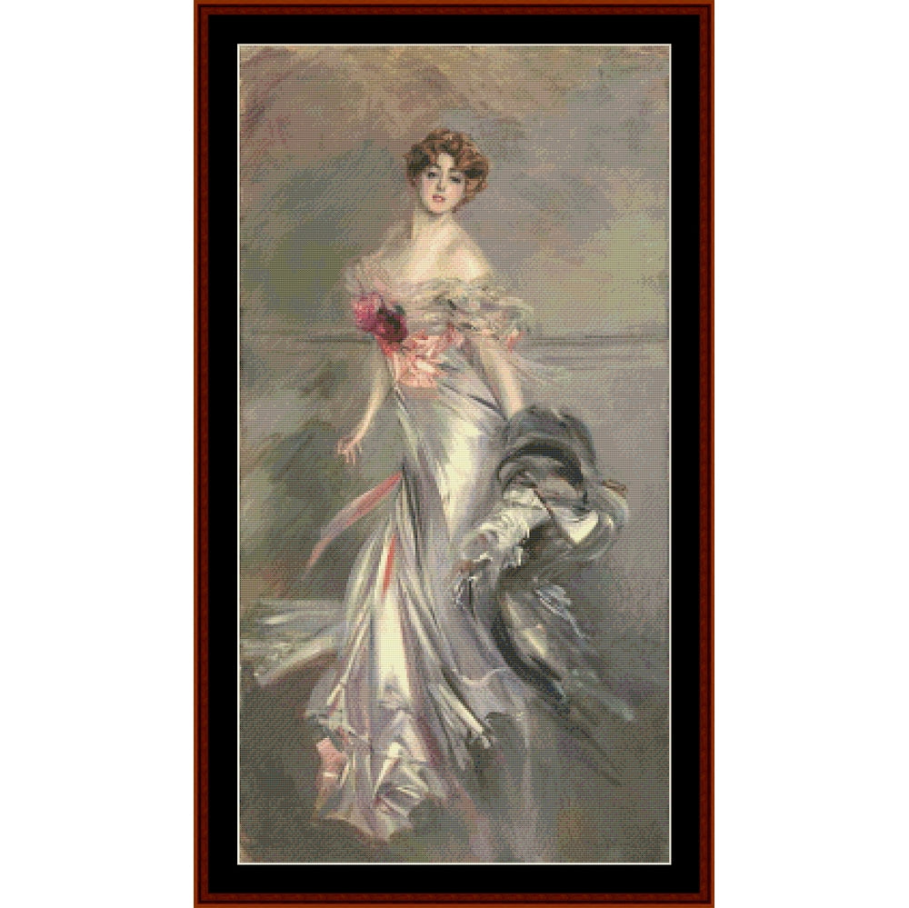 Counted Cross Stitch Pattern: Marthe Regnier by Giovanni Boldini - Cross Stitch Collectibles