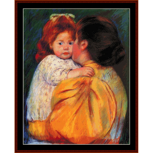 Counted Cross Stitch Pattern: Maternal Kiss by Mary Cassatt- Cross Stitch Collectibles