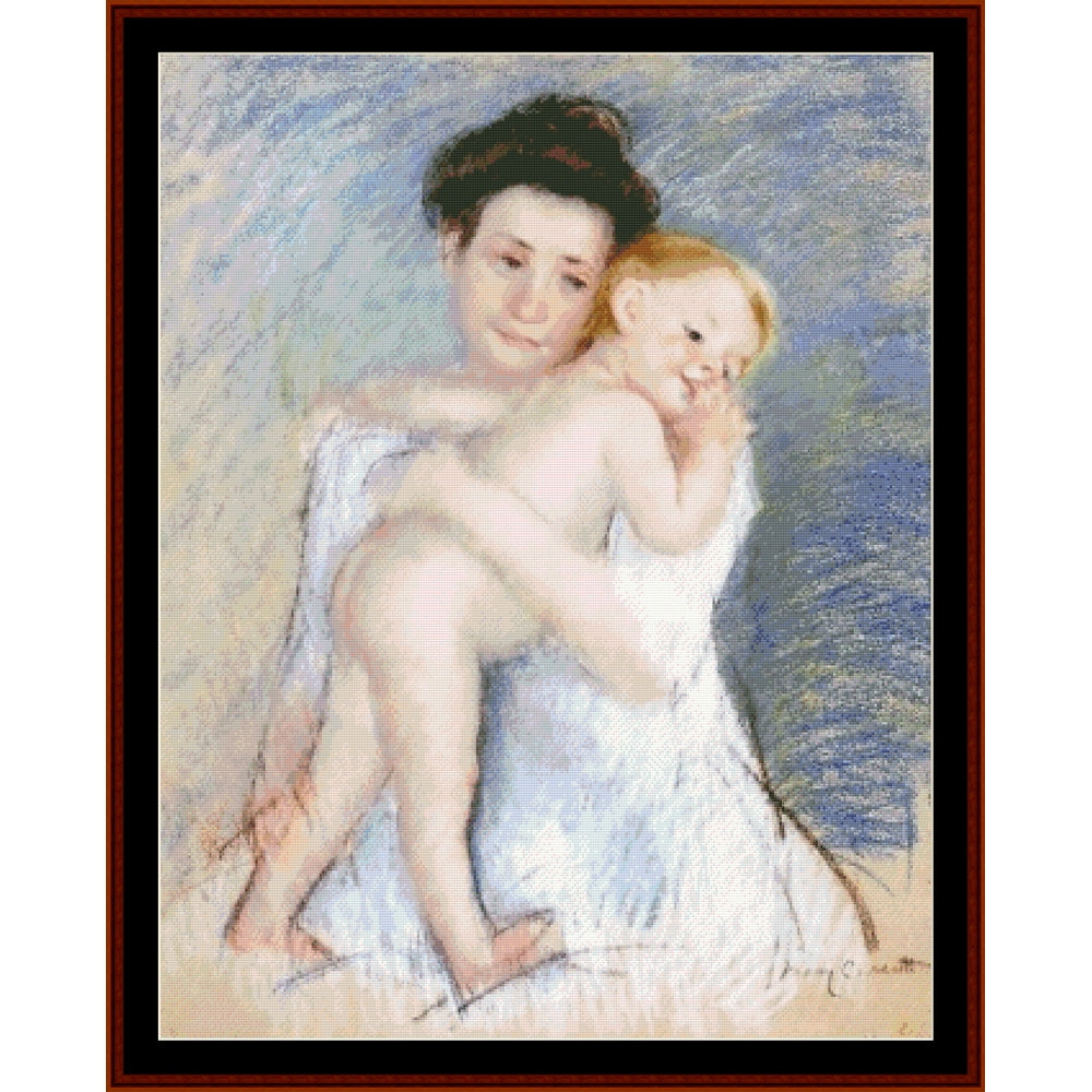 Counted Cross Stitch Pattern: Maternal Tenderness by Mary Cassatt - Cross Stitch Collectibles