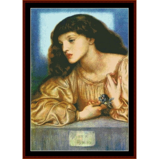 Counted Cross Stitch Pattern: May Morris by Dante Gabriel Rosetti - Cross Stitch Collectibles