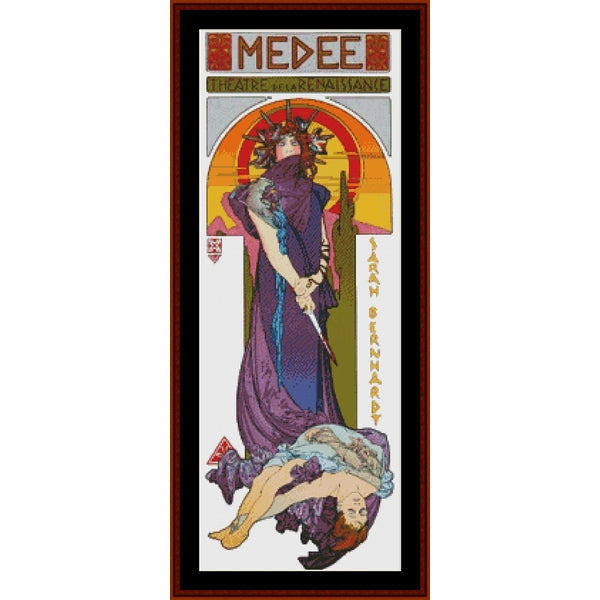 Counted Cross Stitch Pattern: Medee by Alphonse Mucha - Cross Stitch Collectibles