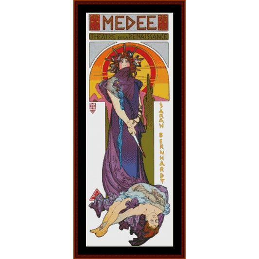 Counted Cross Stitch Pattern: Medee by Alphonse Mucha - Cross Stitch Collectibles