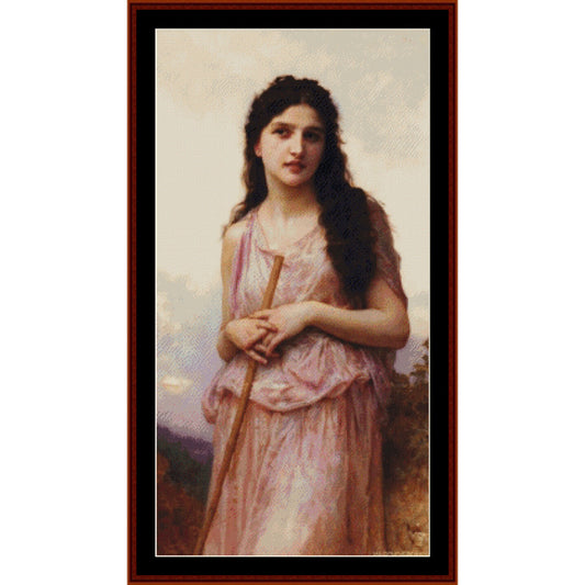 Counted Cross Stitch Pattern: Meditation, 1902 by William Bouguereau - Cross Stitch Collectibles