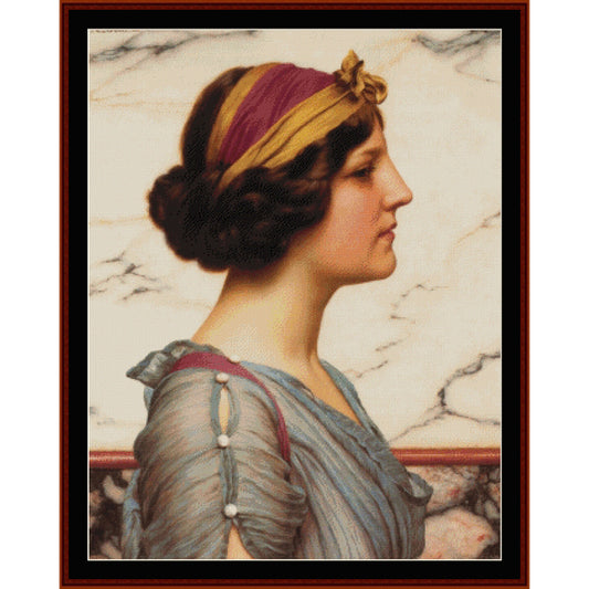 Counted Cross Stitch Pattern: Megilla by J.W. Godward - Cross Stitch Collectibles