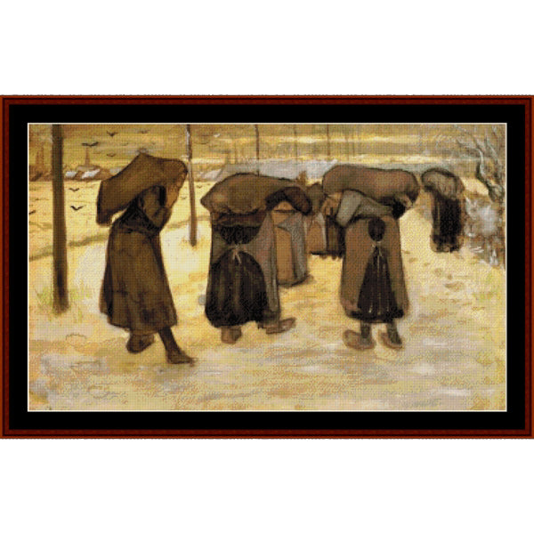 Counted Cross Stitch Pattern: Miner Women by Vincent Van Gogh - Cross Stitch Collectibles