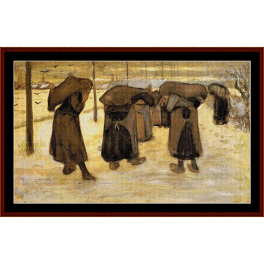 Counted Cross Stitch Pattern: Miner Women by Vincent Van Gogh - Cross Stitch Collectibles