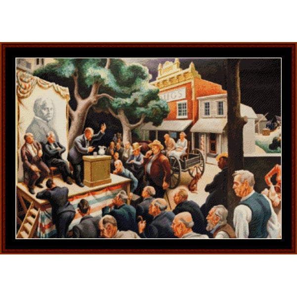 Counted Cross Stitch Pattern: Missouri Oratory, Americana - Cross Stitch Collectibles