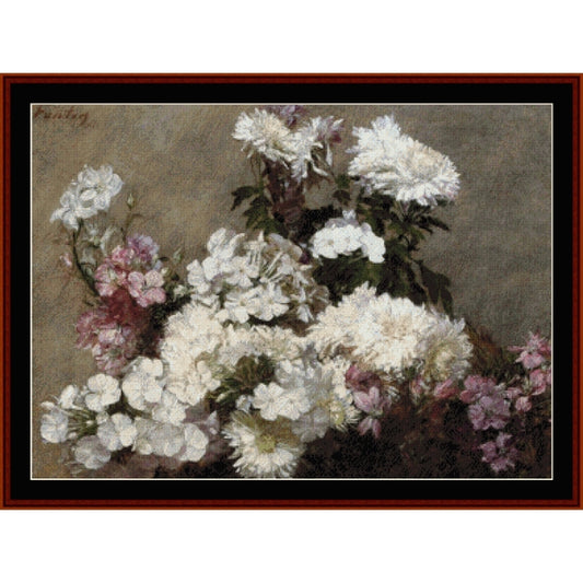 Counted Cross Stitch Pattern: Mixed Bouquet by Henri Fantin-LaTour - Cross Stitch Collectibles