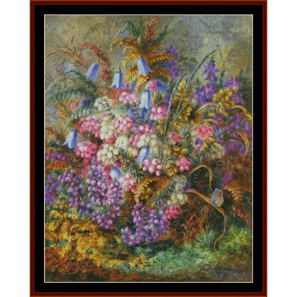 Counted Cross Stitch Pattern: Mixed Flowers by A.D. Lucas - Cross Stitch Collectibles