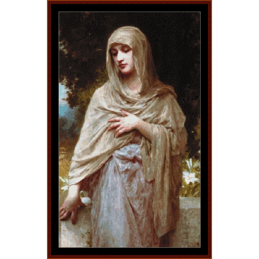 Counted Cross Stitch Pattern: Modesty by William Bouguereau - Cross Stitch Collectibles