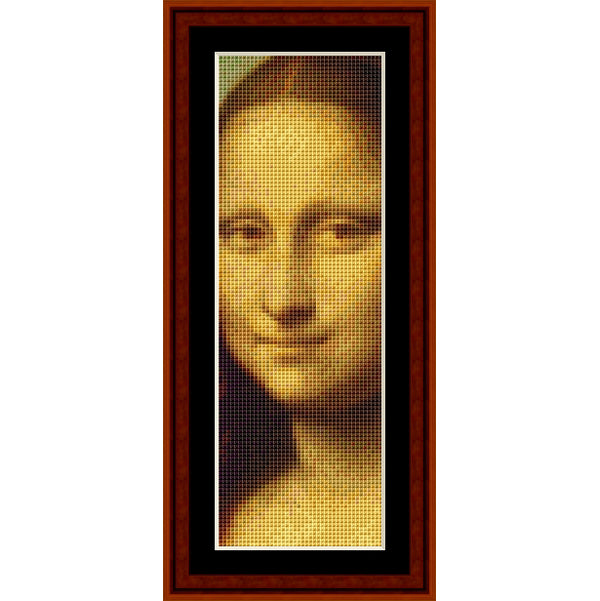 Counted Cross Stitch Pattern: Mona Lisa Bookmark by Leonardo DaVinci - Cross Stitch Collectibles