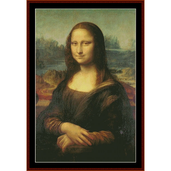 Counted Cross Stitch Pattern: Mona Lisa by Leonardo DaVinci - Cross Stitch Collectibles