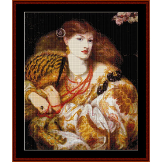 Counted Cross Stitch Pattern: Mona Vanna (Small) by D.G. Rosetti - Cross Stitch Collectibles
