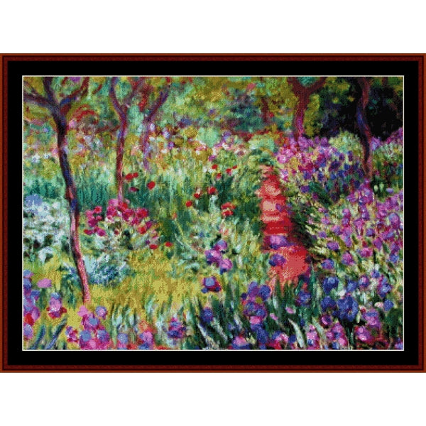 Counted Cross Stitch Pattern: Monet's Garden by Claude Monet - Cross Stitch Collectibles