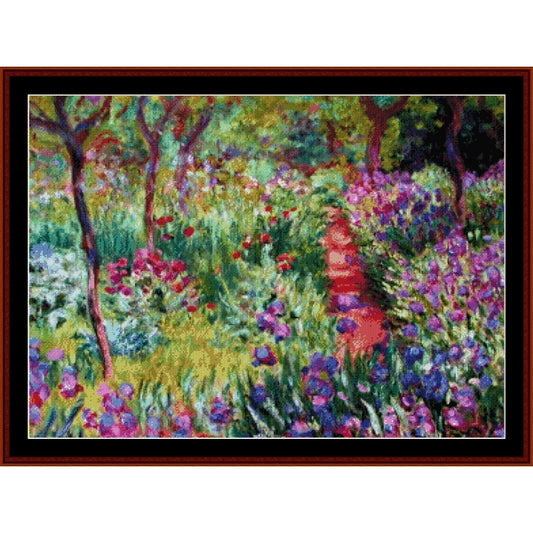 Counted Cross Stitch Pattern: Monet's Garden by Claude Monet - Cross Stitch Collectibles