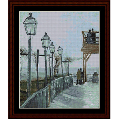 Counted Cross Stitch Pattern: Montmarte by Vincent Van Gogh - Cross Stitch Collectibles
