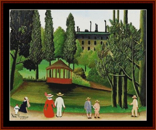 Counted Cross Stitch Pattern: Montsouris Park by Henri Rousseau - Cross Stitch Collectibles