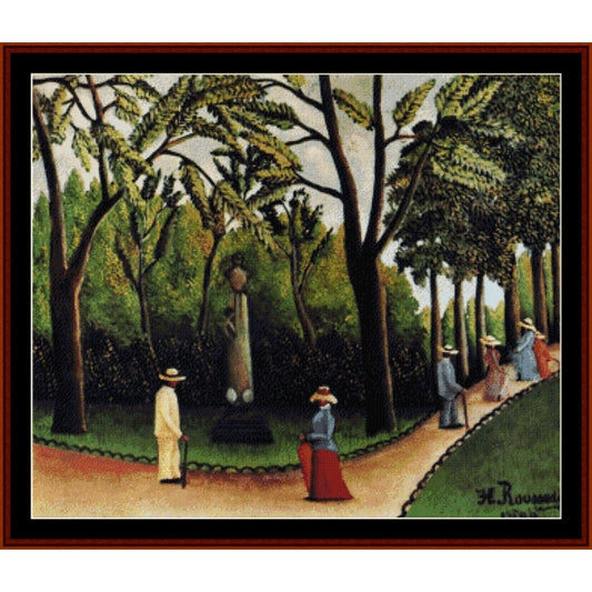 Counted Cross Stitch Pattern: Monument to Chopin by Henri Rousseau - Cross Stitch Collectibles