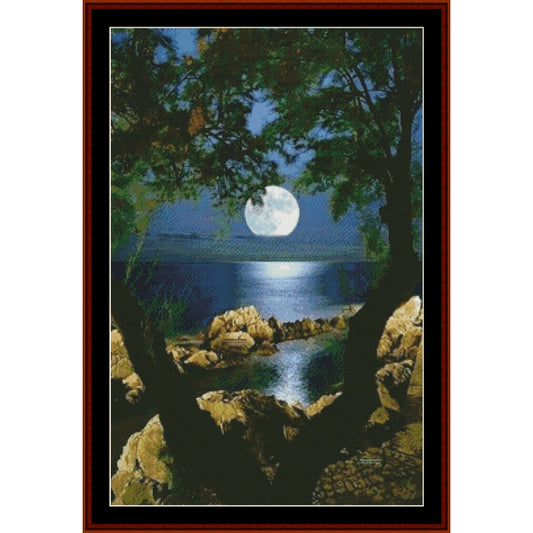 Counted Cross Stitch Pattern: Moonlight Serenity - Cross Stitch Collectibles