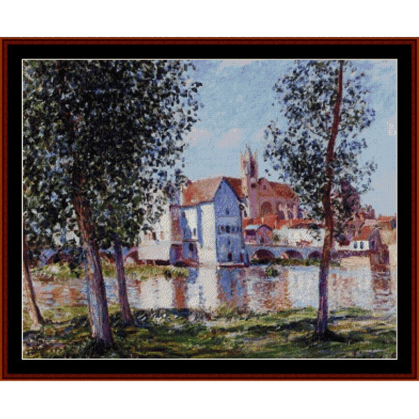 Counted Cross Stitch Pattern: Moret Sur Loing, 1888 by Alfred Sisley - Cross Stitch Collectibles