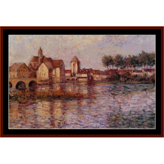 Counted Cross Stitch Pattern: Moret Sur Loing, 1892 by Alfred Sisley - Cross Stitch Collectibles