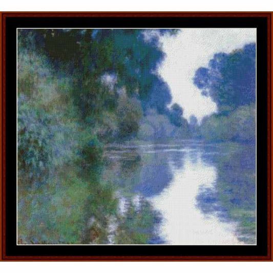 Counted Cross Stitch Pattern: Morning on the Seine VI by Claude Monet- Cross Stitch Collectibles