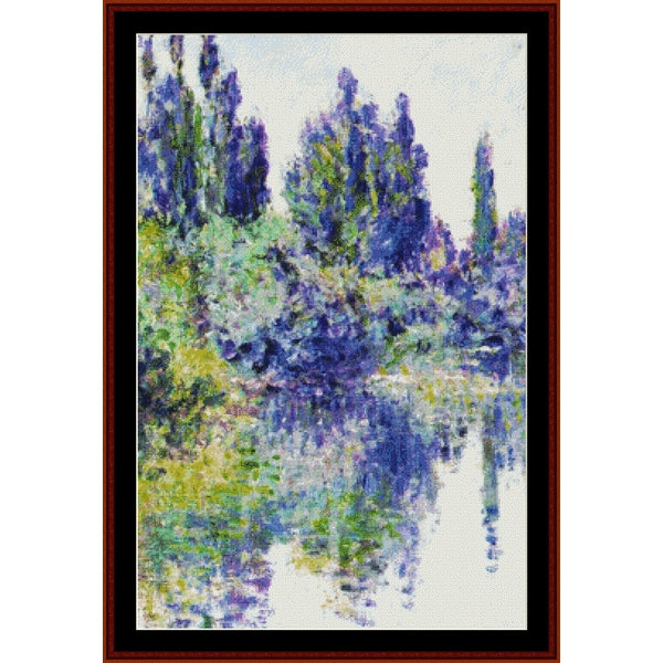 Counted Cross Stitch Pattern: Morning on the Seine V by Claude Monet - Cross Stitch Collectibles