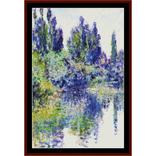 Counted Cross Stitch Pattern: Morning on the Seine V by Claude Monet - Cross Stitch Collectibles